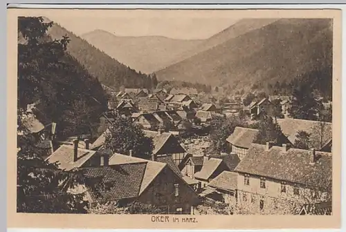 (26201) AK Oker, Harz, Panorama, vor 1945