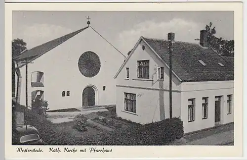 (22101) AK Westerstede, Kath. Kirche, Pfarrhaus, nach 1945