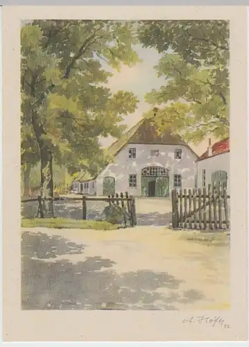 (21809) Künstler AK A. Höfer, Bauernhaus Niedersachsen