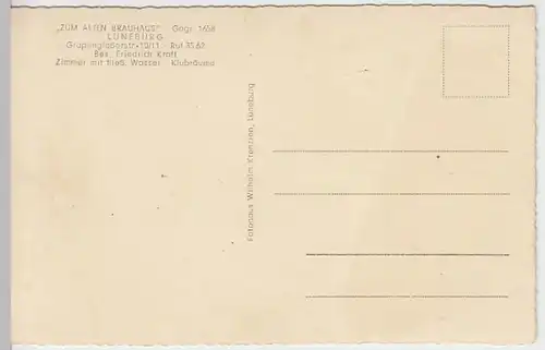 (21699) AK Lüneburg, Gasthaus Zum Alten Brauhaus, vor 1945