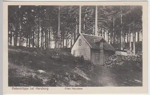 (20921) AK Bad Harzburg, Rabenklippe, O'ma Häuschen, um 1925