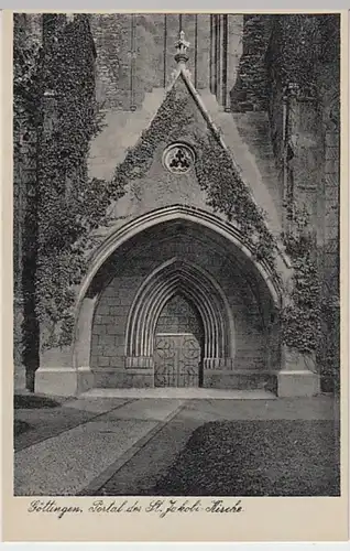 (20235) AK Göttingen, St. Jacobikirche, Portal, vor 1945