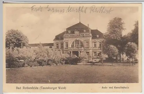 (19638) AK Bad Rothenfelde, Bade- und Kurmittelhaus, SST 1926