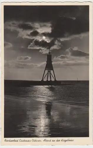 (16915) Foto AK Nordseebad Cuxhaven-Duhnen, Kugelbake 1951