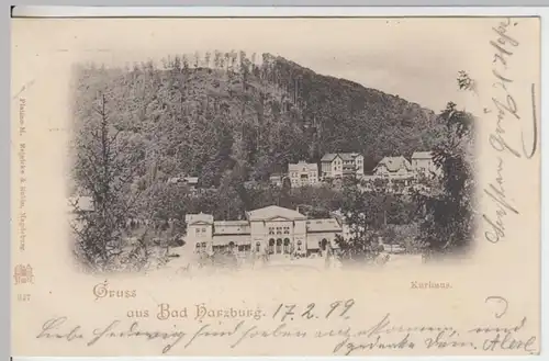 (15350) AK Gruß aus Bad Harzburg, Kurhaus 1899