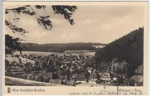 (15109) Foto AK Altenau, Harz, Panorama 1933