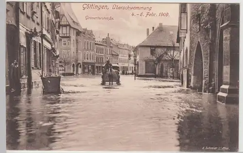 (115523) AK Göttingen, Überschwemmung in der Gronertorstraße 1909