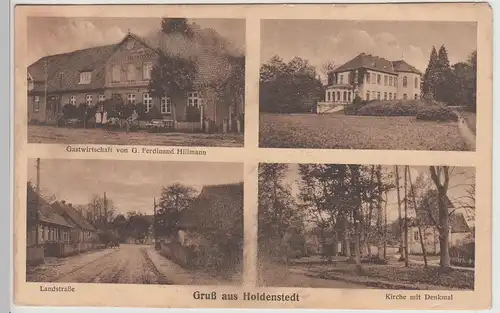 (115412) AK Holdenstedt (Uelzen), Gasthof, Landstraße, Kirche 1937