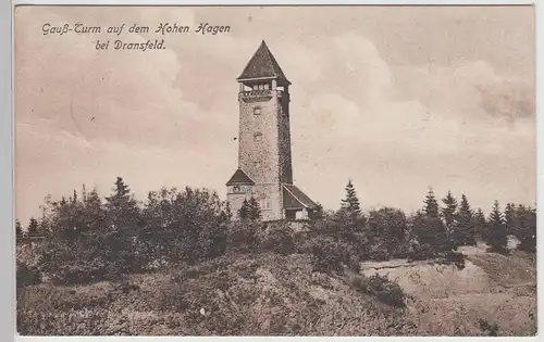(115153) AK Hohen Hagen bei Dransfeld, Gauß-Turm 1926