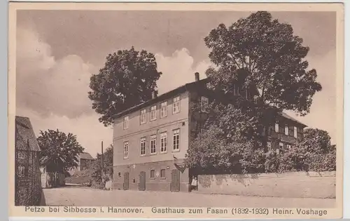 (114960) AK Petze, Sibbesse, Gasthaus zum Fasan 1934