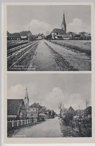 (114475) AK Molbergen, Landstraße Stedingmühle, Ermker Straße, vor 1945