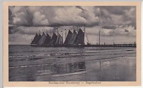 (114254) AK Nordseebad Norderney, Segelbuhne 1926