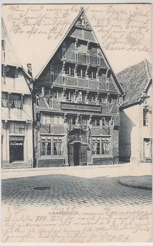 (113916) AK Osnabrück, Gasthof Walhalla 1905