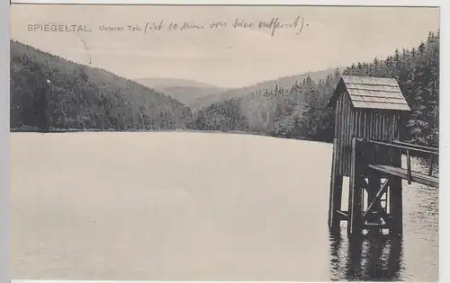 (113541) AK Spiegeltal, unterer Teil, Harz, Spiegeltaler Teich 1909