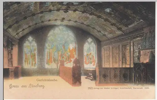 (113262) AK Gruß aus Lüneburg, Gerichtslaube, um 1900
