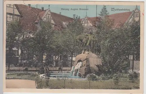 (113104) AK Wolfenbüttel, Herzog August Brunnen 1914