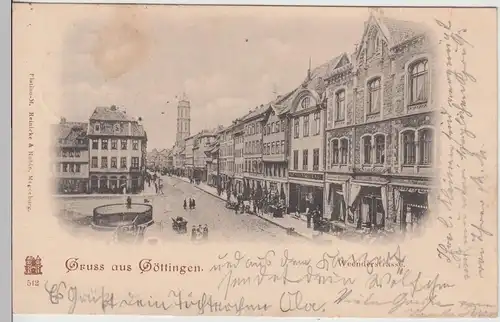 (112885) AK Gruss aus Göttingen, Weenderstraße, um 1900