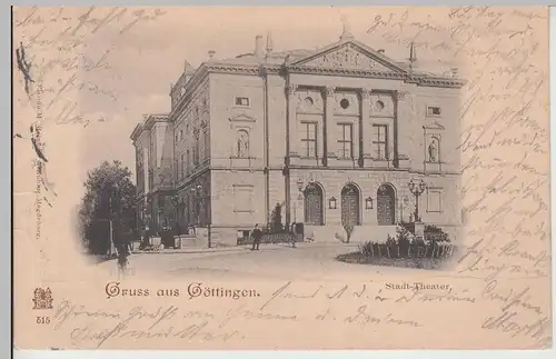 (112884) AK Gruss aus Göttingen, Stadt-Theater 1900