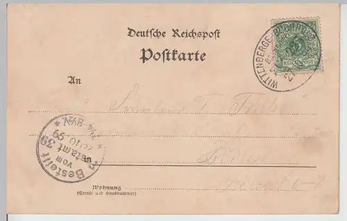 (112625) AK Gruß aus Radbruch, Schäfer Ast, Blechkiste, Bahnpost 1899