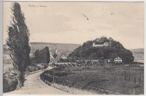 (111869) AK Polle, Weser, Burg, Ruine 1912