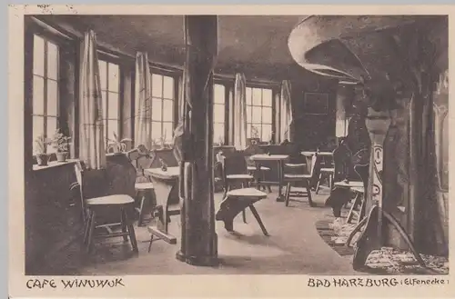 (111765) AK Bad Harzburg, Cafe Winuwuk, Elfenecke, vor 1945