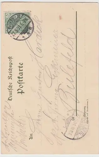 (111424) AK Rinteln, Gruss vom Rinteler Klippenturm, Litho 1901