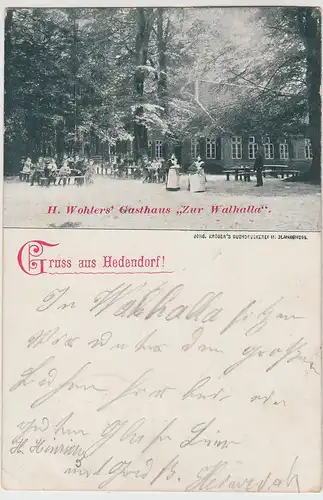 (111396) AK Gruss aus Hedendorf, Gasthaus Zur Walhalla, 1900