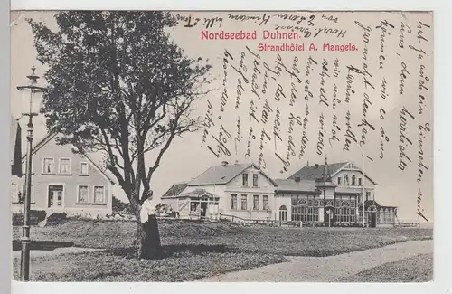 (111363) AK Nordseebad Duhnen, Strandhotel A. Mangels 1907