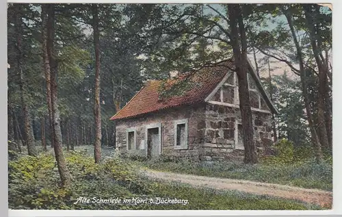 (110921) AK Bückeburg, Alte Schmiede im Harrl, 1911