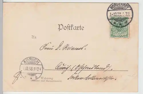 (110529) AK Gruss aus Norderney, Stimmungsbild 1898