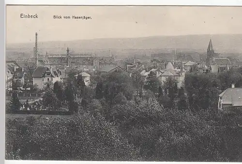 (110518) AK Einbeck, Blick vom Hasenjäger, Bahnpost 1911