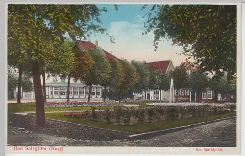 (109405) AK Bad Salzgitter, Harz, Marktplatz, Sonderstempel 1928