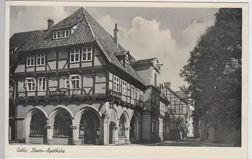 (109144) AK Celle, Löwen-Apotheke 1950