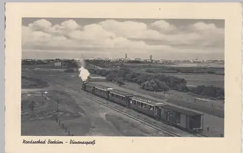 (108624) AK Nordseebad Borkum, Dünen-Express, vor 1945