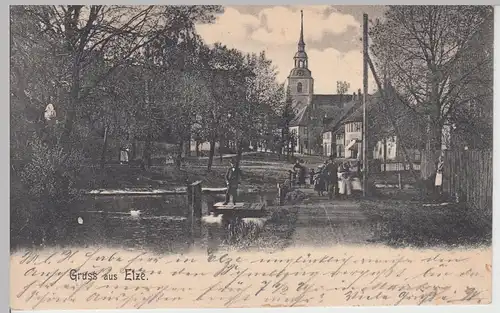 (108422) AK Gruß aus Elze, Ort mit Kirche 1905