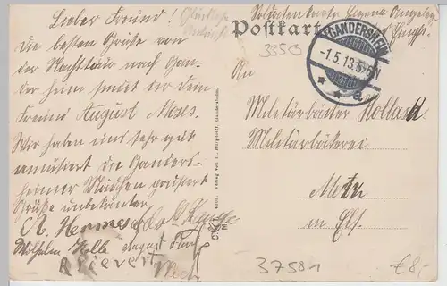 (108314) AK Gandersheim, Herzogliche Kreisdirektion, Abtei, Soldatenkarte 1913