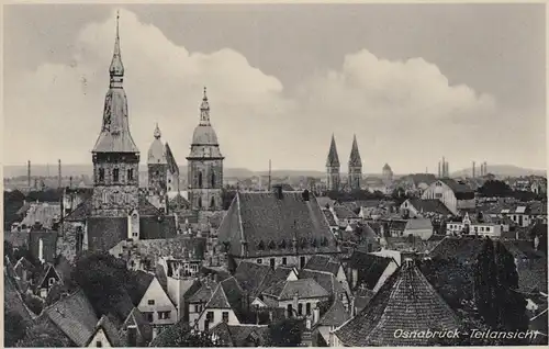 (107804) AK Osnabrück, Stadt mit Kirchen 1941
