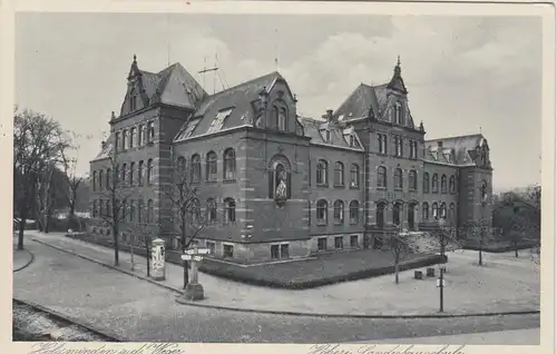 (107772) AK Holzminden, Weser, Höhere Landesbauschule, Litfaßsäule, vor 1945