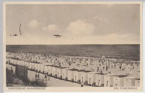 (107711) AK Nordseebad Wangerooge, Familienbad, 1927