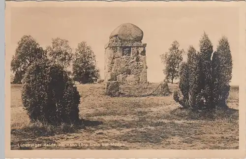 (106262) Foto AK Lüneburger Heide, Hermann Löns-Stein bei Müden, 1940