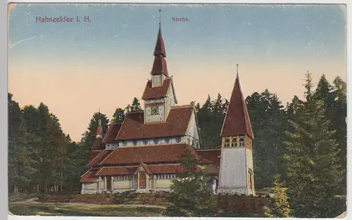 (106211) AK Hahnenklee im Harz, Kirche 1910er