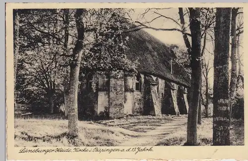 (105654) AK Bispingen, Kirche, Lüneburger Heide 1939