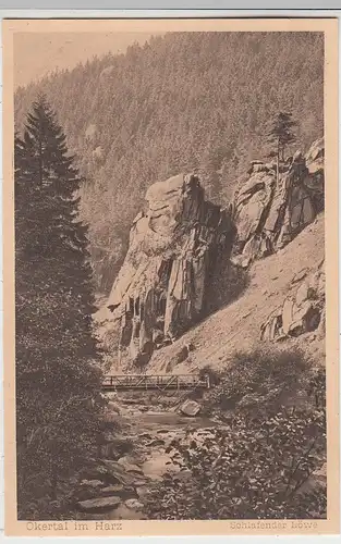 (105005) AK Okertal im Harz, Schlafender Löwe, vor 1945