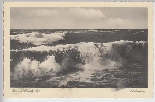 (104179) AK Nordseebad Langeoog, Windstärke 10, 1920er