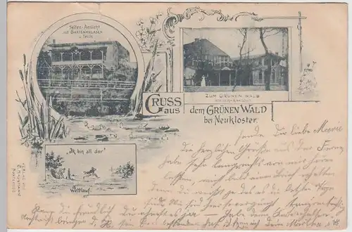 (100919) AK Gruß aus dem Grünen Wald, Neukloster, Buxtehude 1897