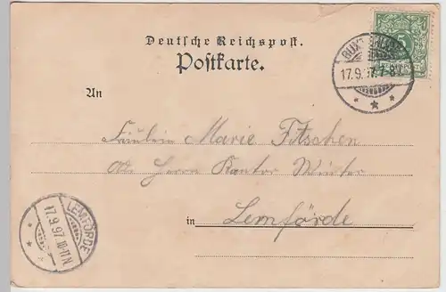 (100919) AK Gruß aus dem Grünen Wald, Neukloster, Buxtehude 1897