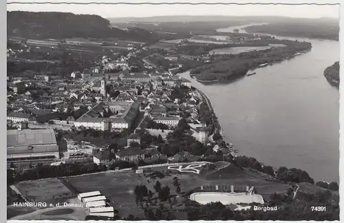 (53446) Foto AK Hainburg an der Donau, Bergbad, 1968