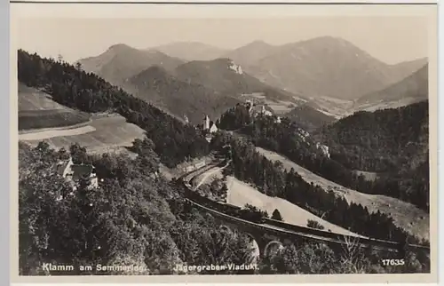 (28942) Foto AK Klamm am Semmering, Jägergraben-Viadukt vor 1945