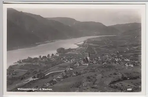 (22237) Foto AK Weißenkirchen in der Wachau, Panorama 1954
