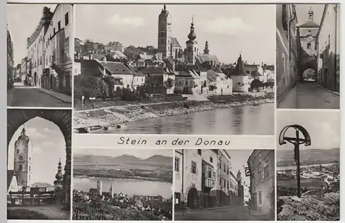 (22229) Foto AK Stein an der Donau, Mehrbildkarte 1954